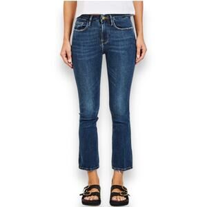 Frame Denim Le Crop Mini Boot Denim Jeans in Kinlock Women's 26 Blue Medium Wash